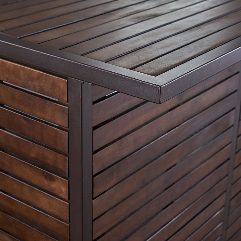 Toranto 3pc All-Weather Wicker Bar Island Set - Brown - Christopher Knight Home