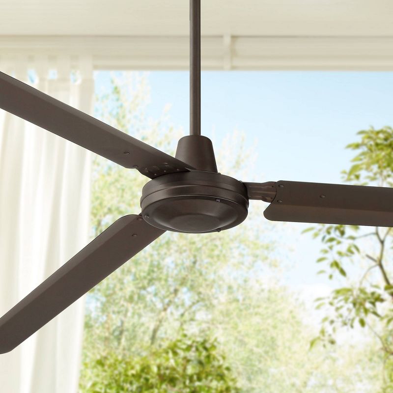 72" Casa Vieja Modern Outdoor Ceiling Fan Oil Rubbed Bronze Damp Rated for Patio Porch