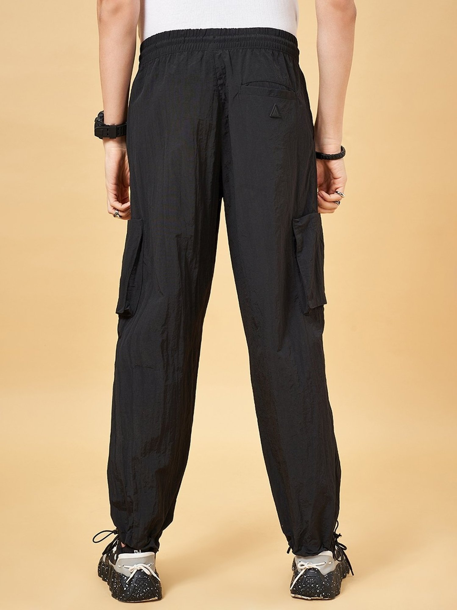 Street 808 by Pantaloons Jet Black Regular Fit Joggers