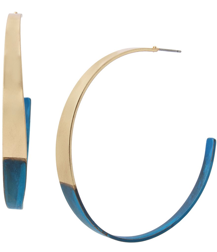 Robert Lee Morris Soho Patina Curved Hoop Earrings