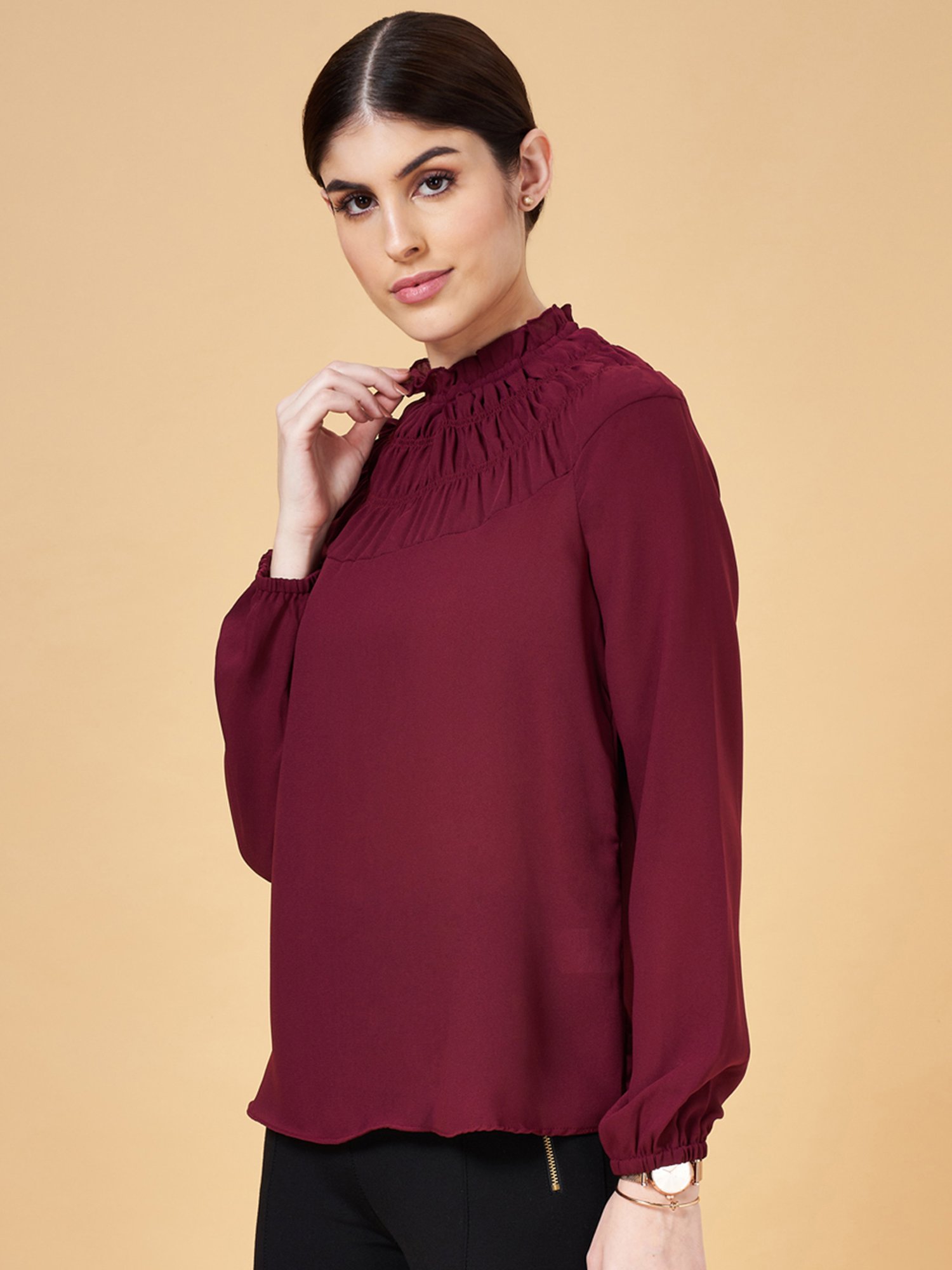 Annabelle by Pantaloons Wine Regular Fit Top