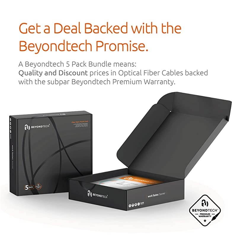 LC to LC Fiber Patch Cable Multimode Duplex 1m 328ft 50125um OM3 10G LSZH 5 Pack  PureOptics Cable Series