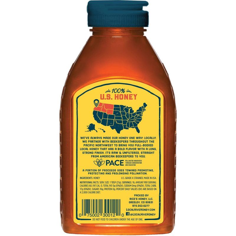 Local Hive Northwest Raw & Unfiltered Honey -12oz