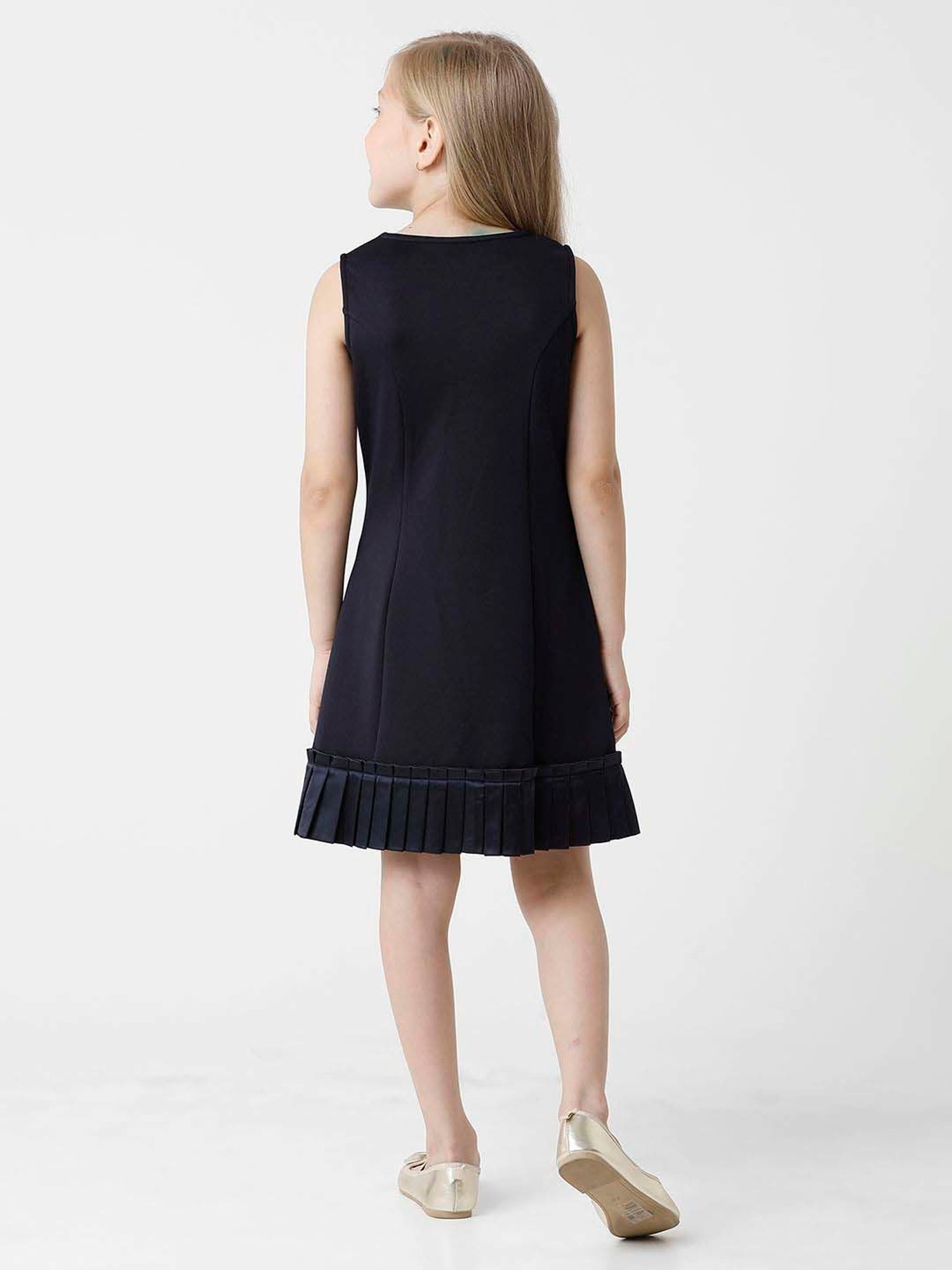 Kate & Oscar Kids Navy Applique Dress