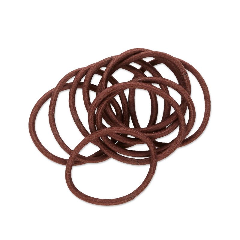scunci Basics Comfy Elastics - Brown - 10pk
