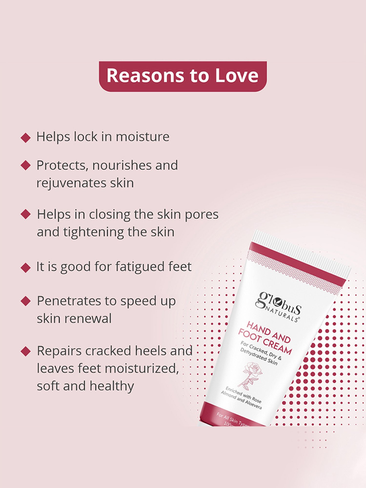 Globus Naturals Nourishing Hand and Foot Cream - Pack of 2