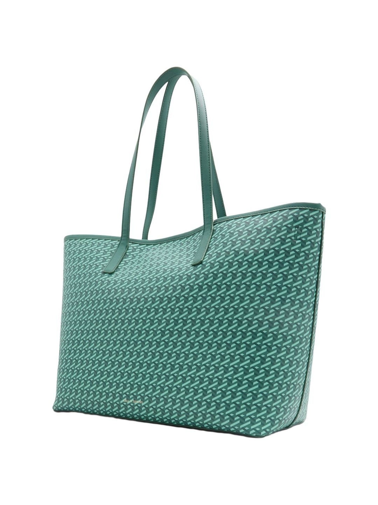 Call It Spring Green Printed Extra Large Tote Handbag