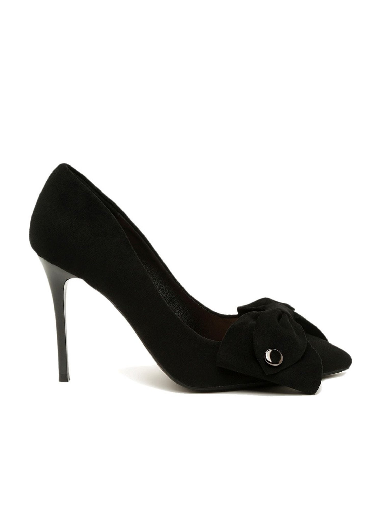 Flat N Heels Women's Black Stiletto Pumps
