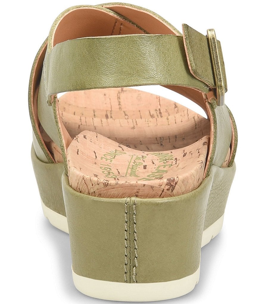 Kork-Ease Chloe Leather Slingback Wedge Sandals