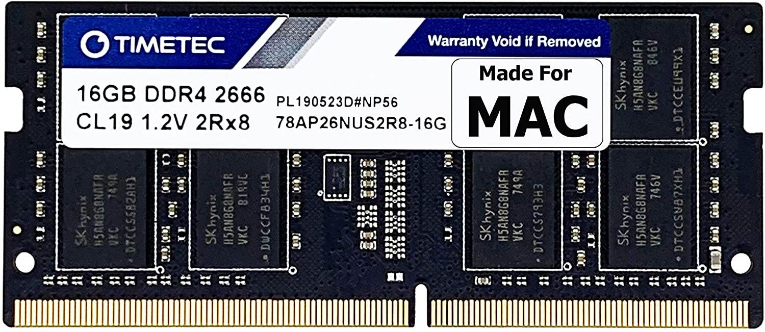 Timetec Hynix IC 32GB KIT(2x16GB) Compatible for Apple 2019 iMac 27-inch w/Retina 5K Display, Late 2018 Mac Mini DDR4 2666MHz PC4-21300 2Rx8 CL19 1.2V SODIMM Memory RAM Upgrade (32GB KIT(2x16GB))