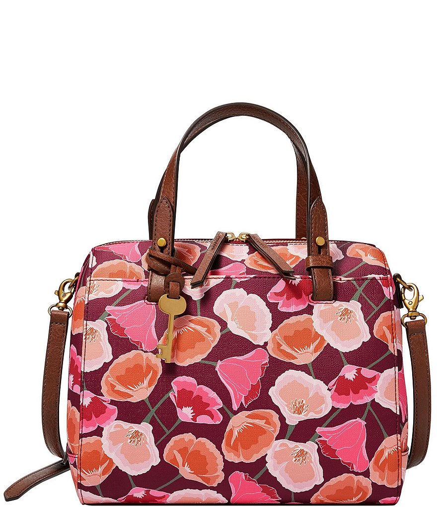 Fossil Rachel Floral Print Satchel Bag