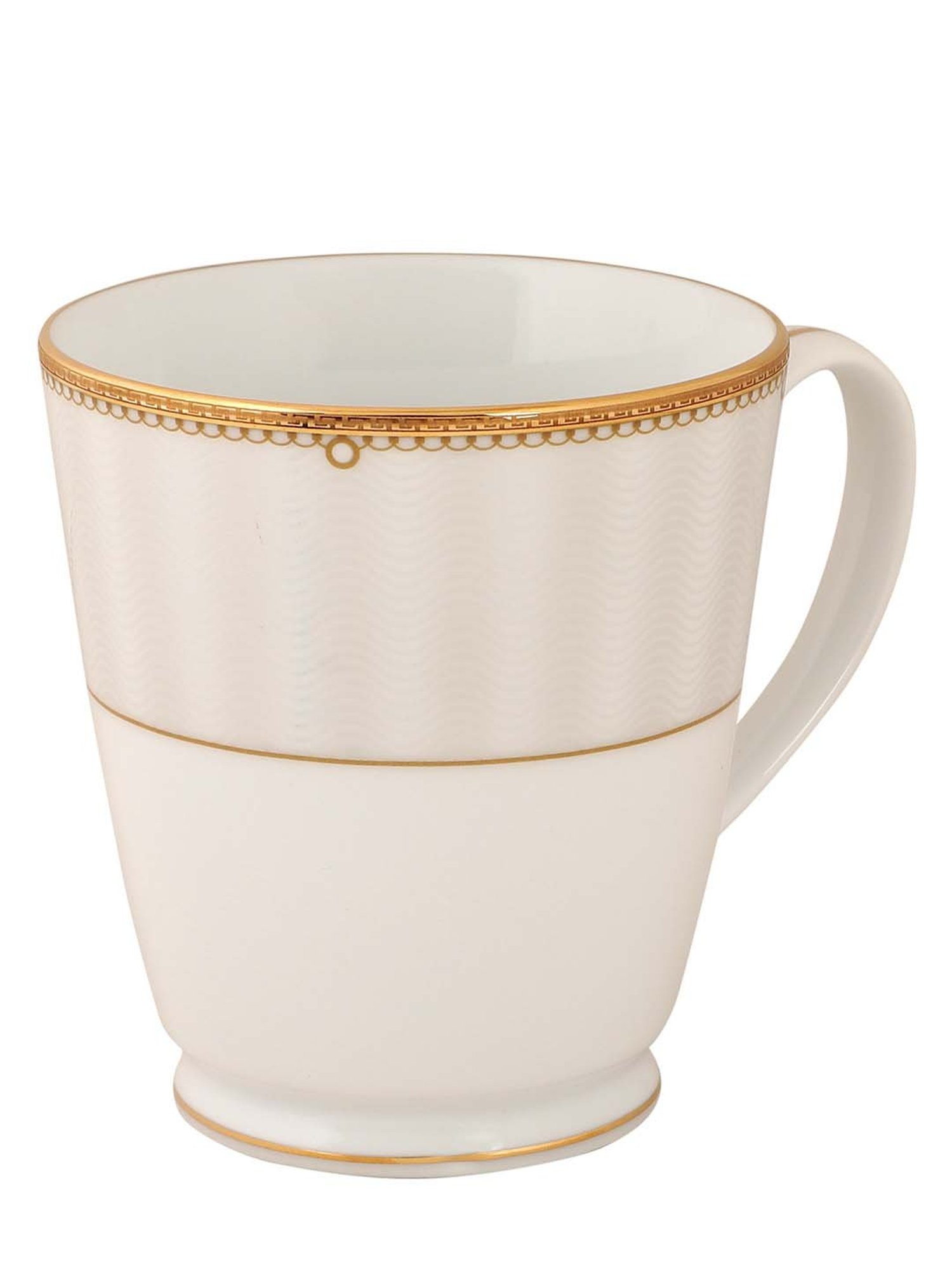 NORITAKE Hearth Off-White & Beige Porcelain Milk Mug (0.37 L) - Set of 1