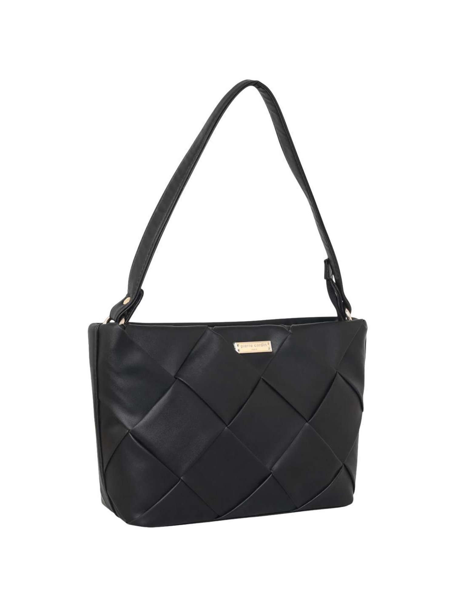 Pierre Cardin Black Textured Tote Handbag
