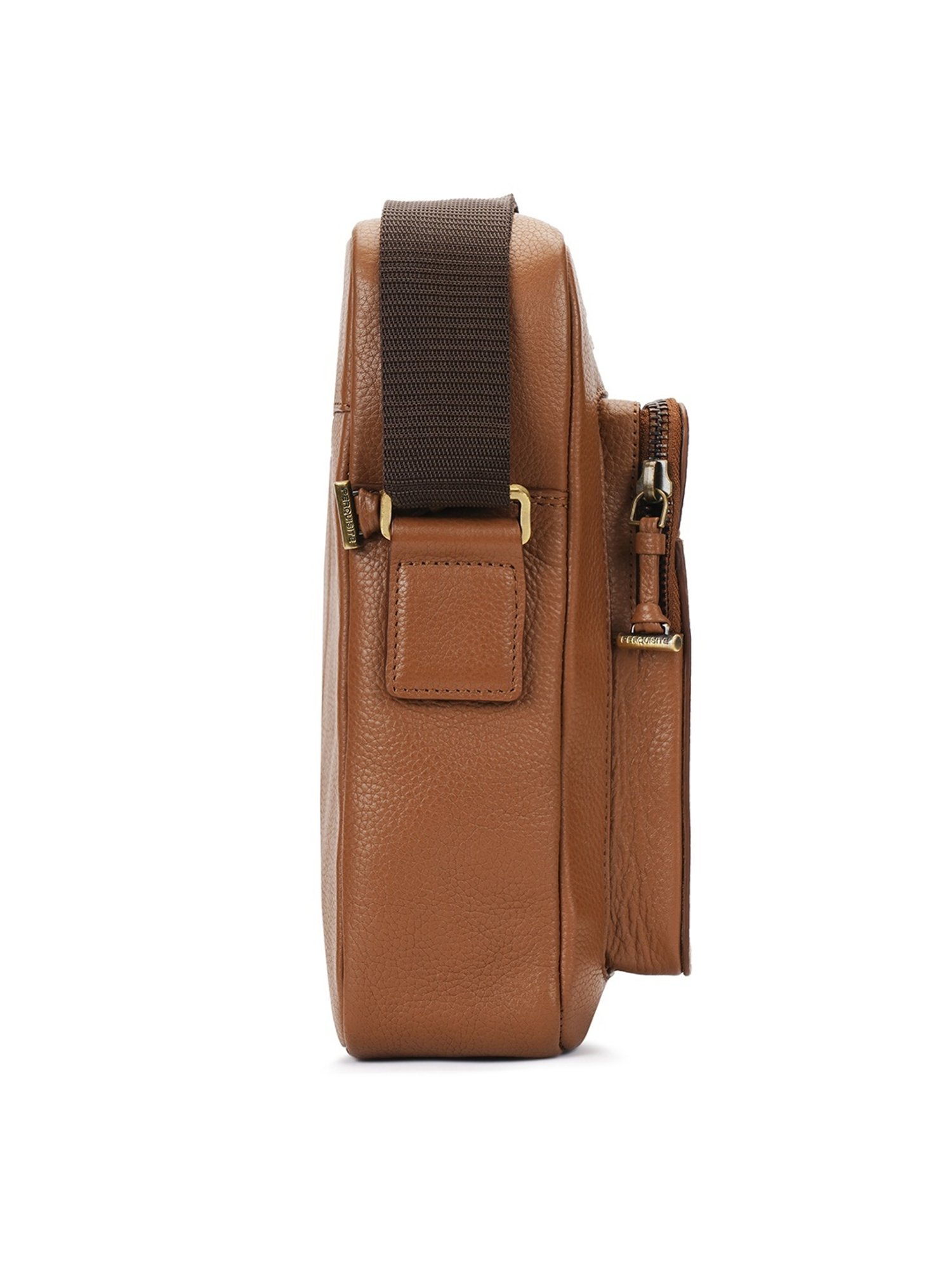 PERQUISITE MARK Brown Solid Medium Cross Body Bag