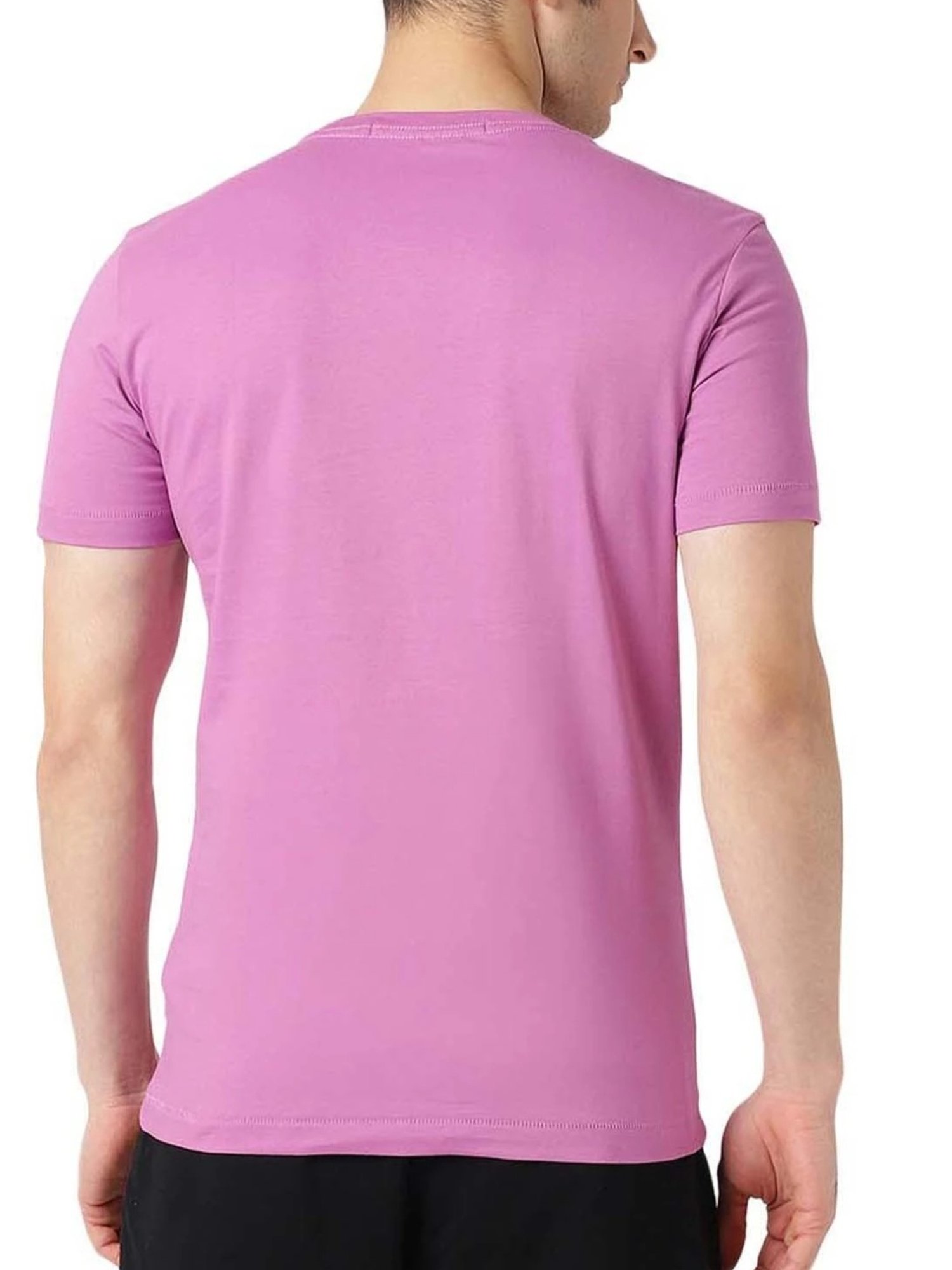 Calvin Klein Jeans Purple Cotton Slim Fit Logo Printed T-Shirt