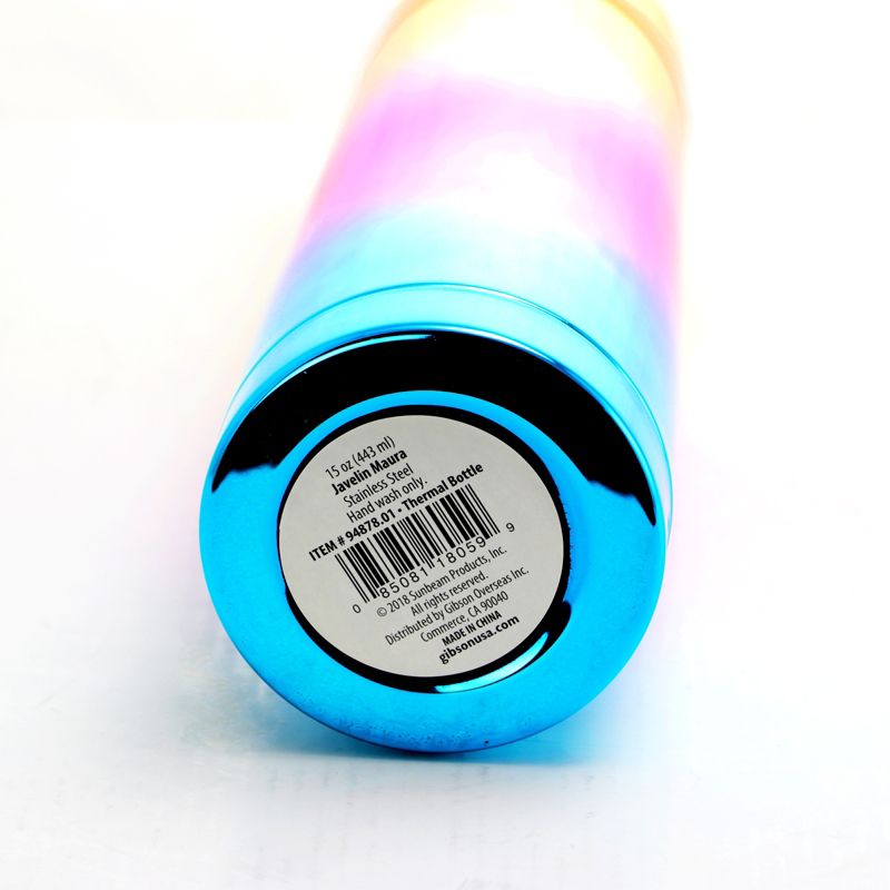 Mr. Coffee Javelin Maura 15 oz Stainless Steel Thermal Bottle in Rainbow Effect