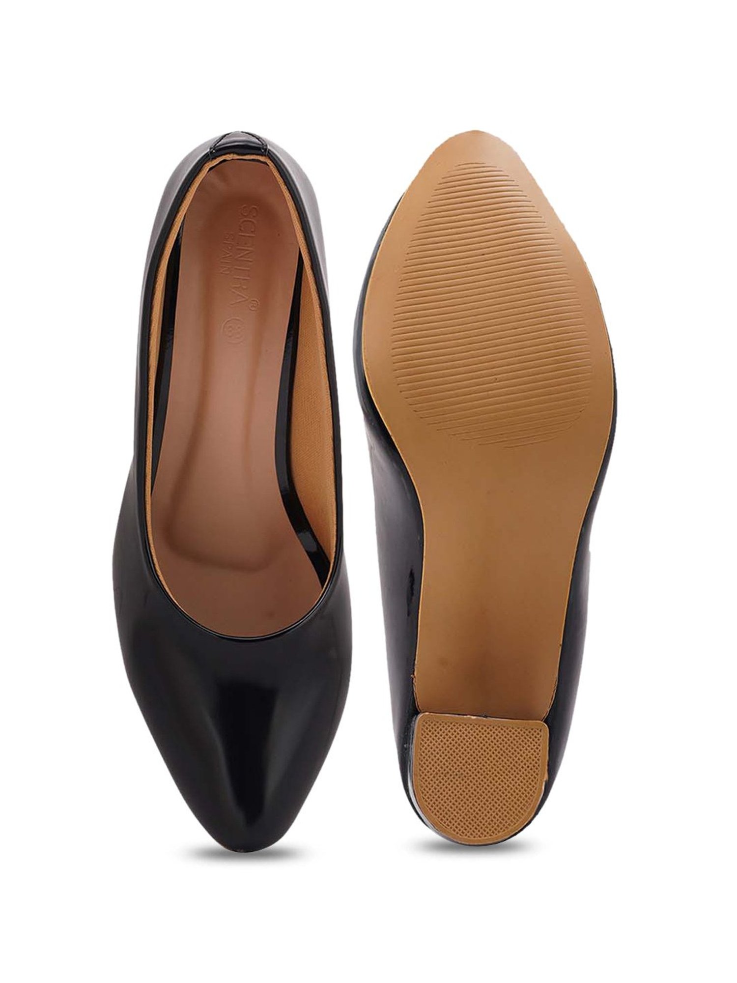 SCENTRA Women's Black Formal Pumps