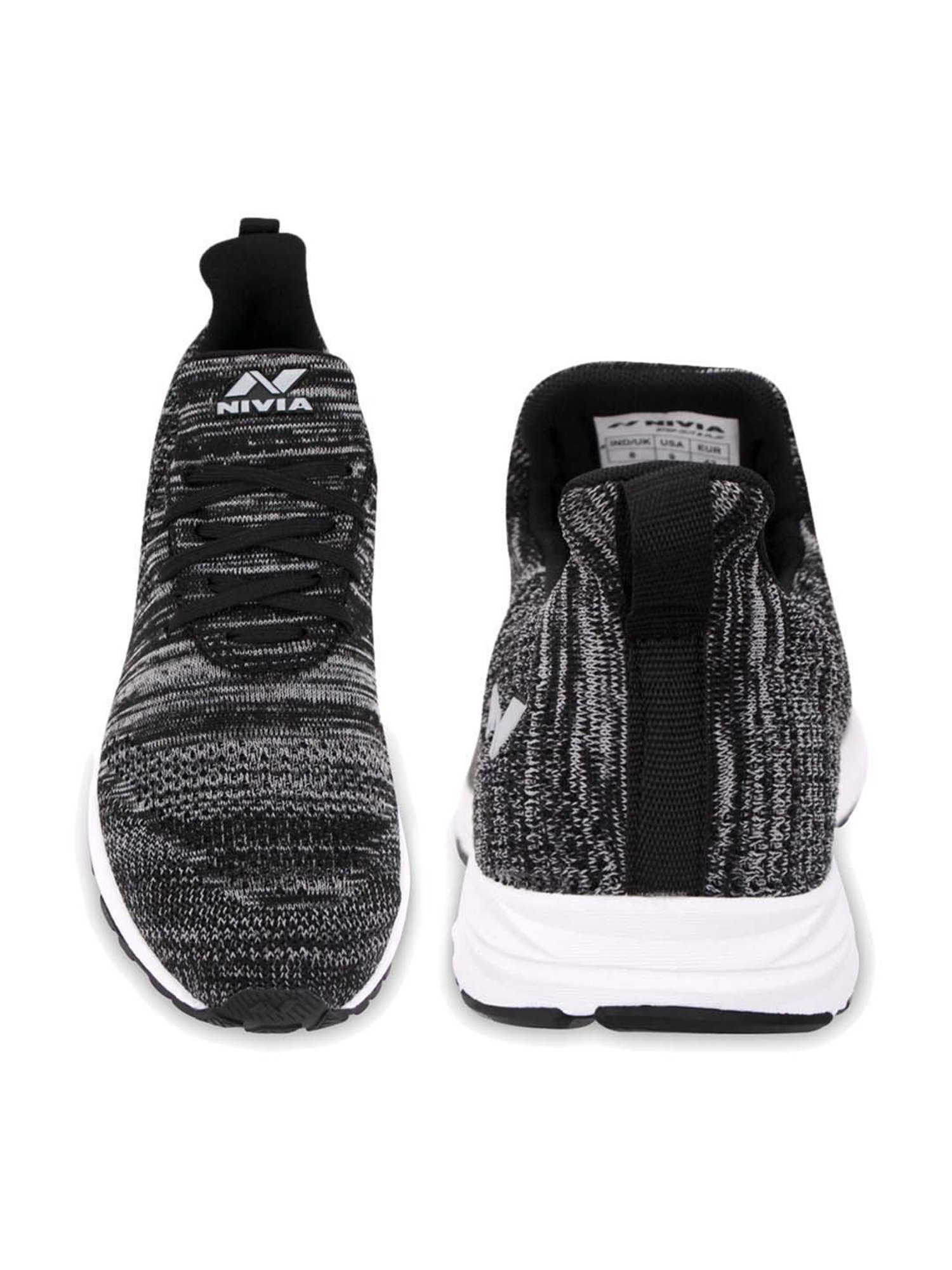 Nivia Men's Impulse Knitted Black Running Shoes