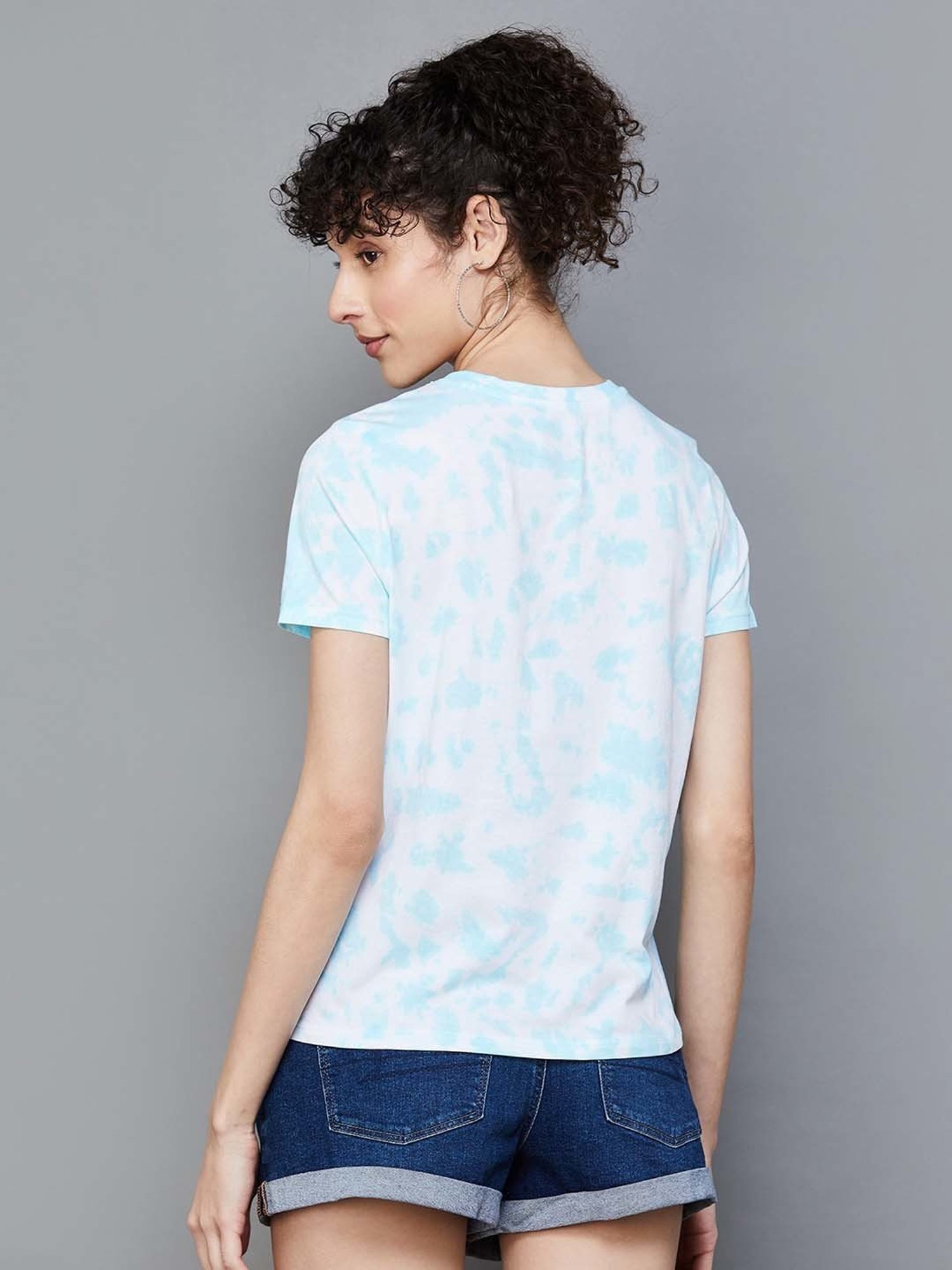 SmileyWorld Blue Cotton Printed T-Shirt