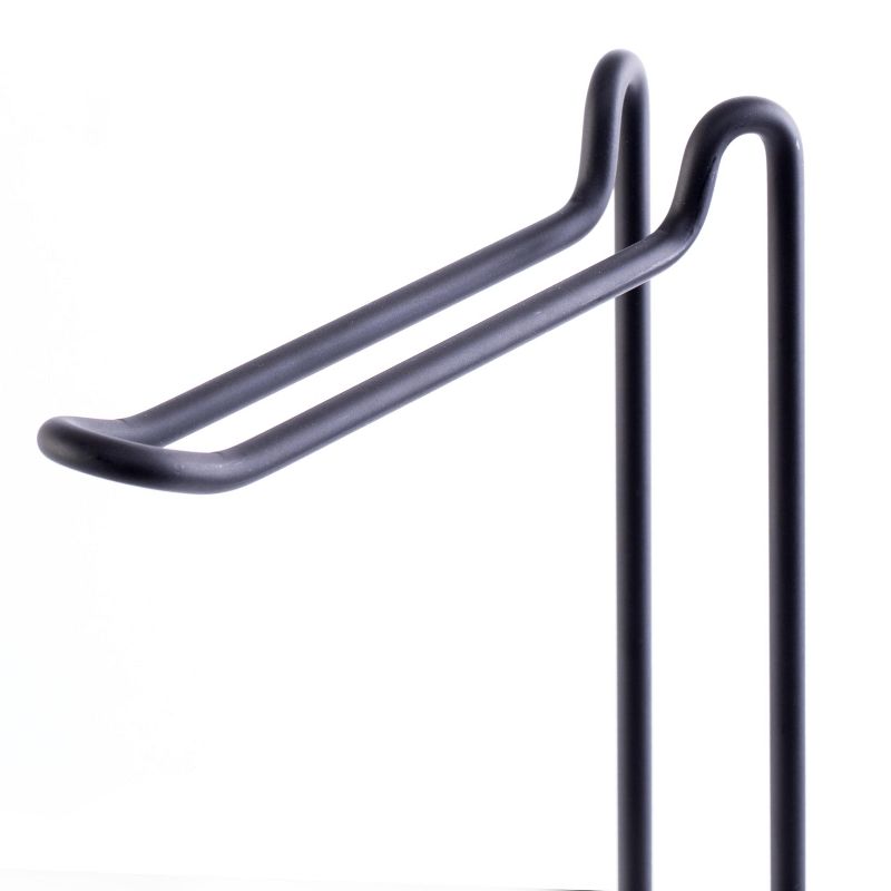 Basicwise Metal Toilet Paper Holder with Magazine Rack