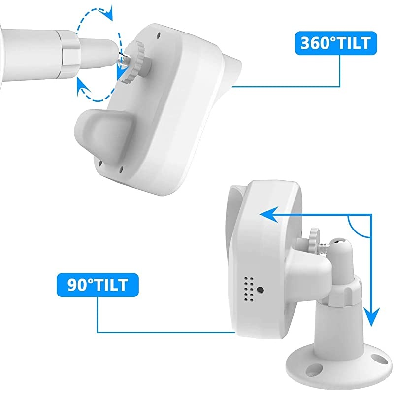 XT2 Camera Wall Mount Bracket Weather Proof 360&deg; Protective Plastic Housing Cover Case and Adjustable Mount for XT XT2 Indoor Outdoor Home Security Camera System White3 Packs