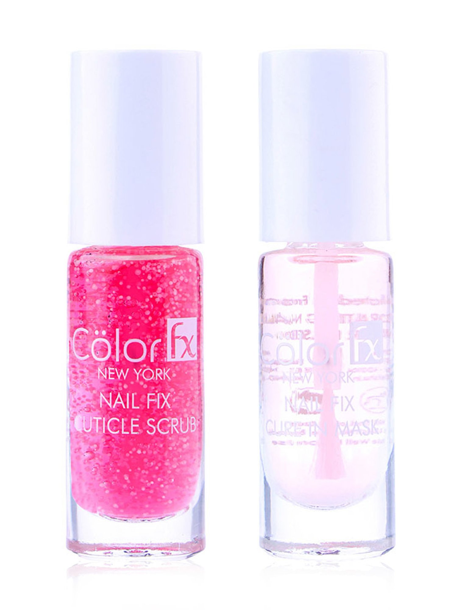 Color Fx Nail Fix Cure-In Mask, Moisturizer, Nail Enamel Remover & Nail Buffer Combo, Pack of 4