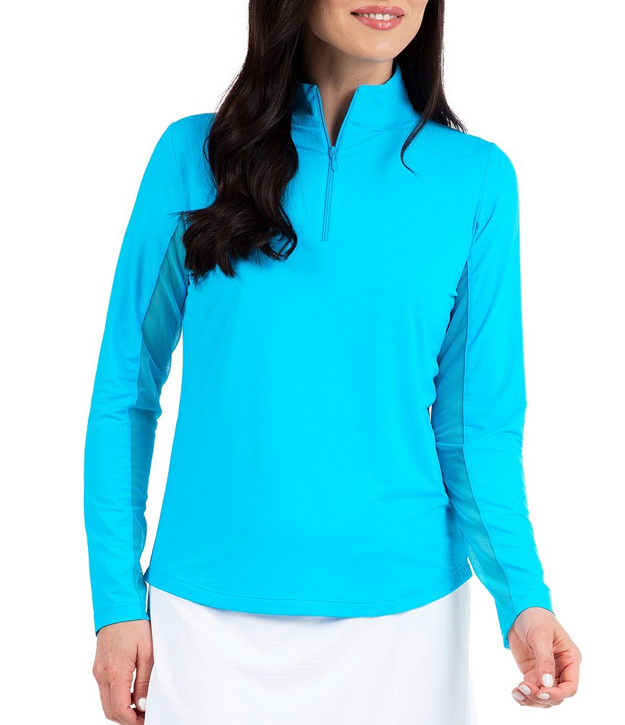 IBKUL Solid Long Sleeve Mock Neck Top