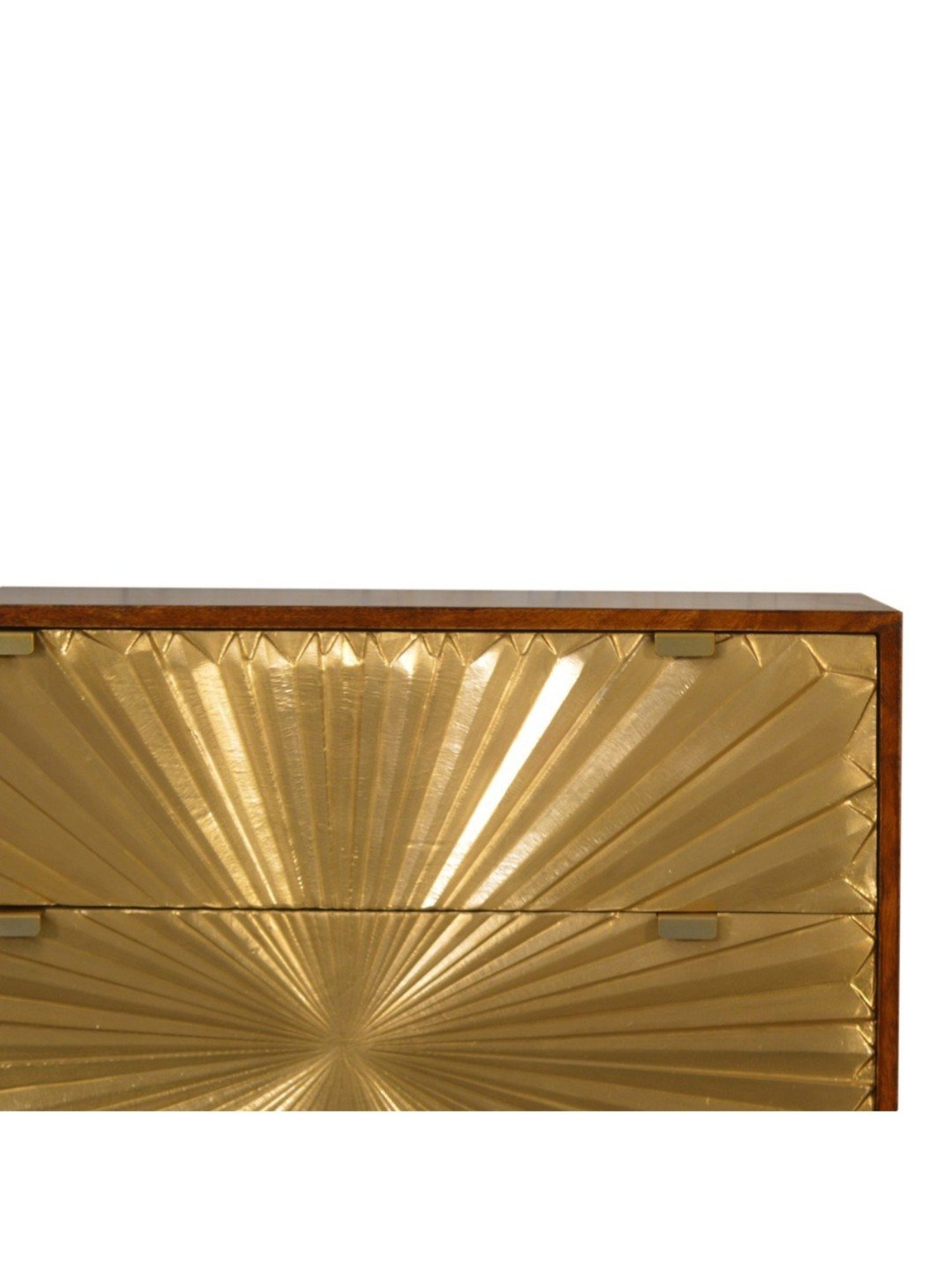 Artisan Furniture Manila Gold & Brown Wood Chest