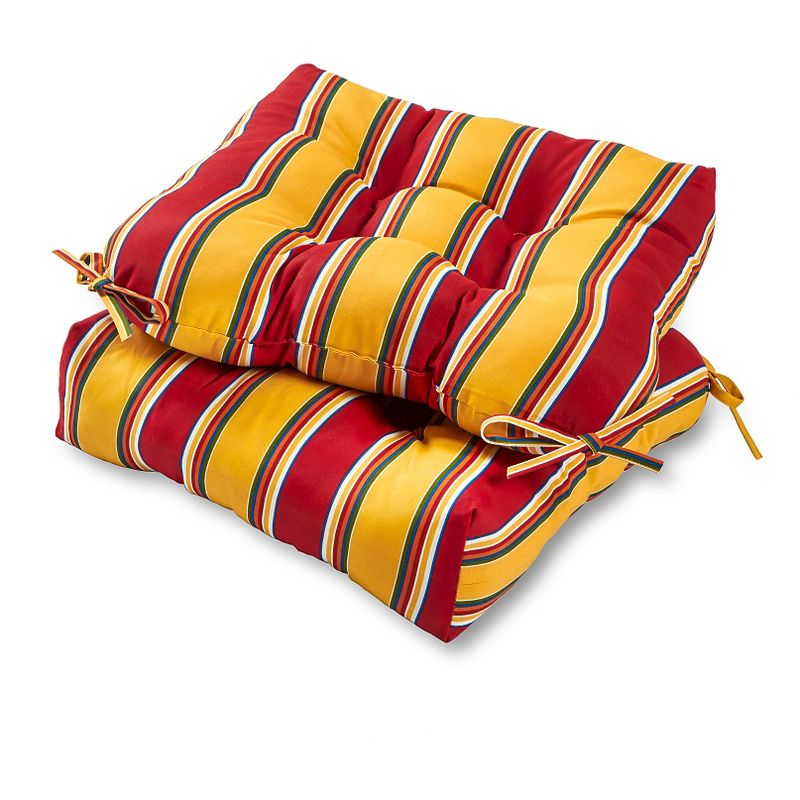 Sunnydaze Indoor/Outdoor Olefin Polyester Replacement Tufted Settee Cushion for Bench, Couch, or Loveseat - Blue - 3pc