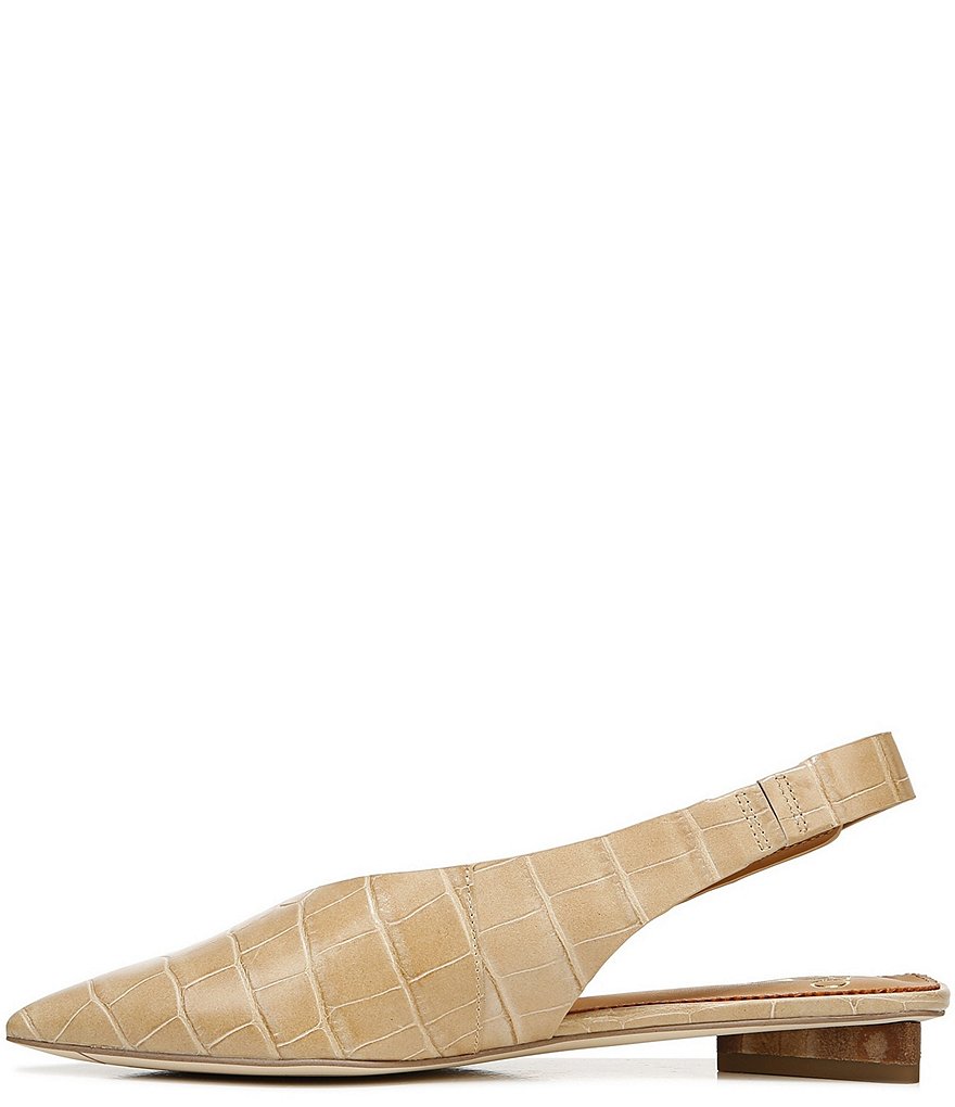 Sarto by Franco Sarto Grayson Croco Print Leather Slingback Flats