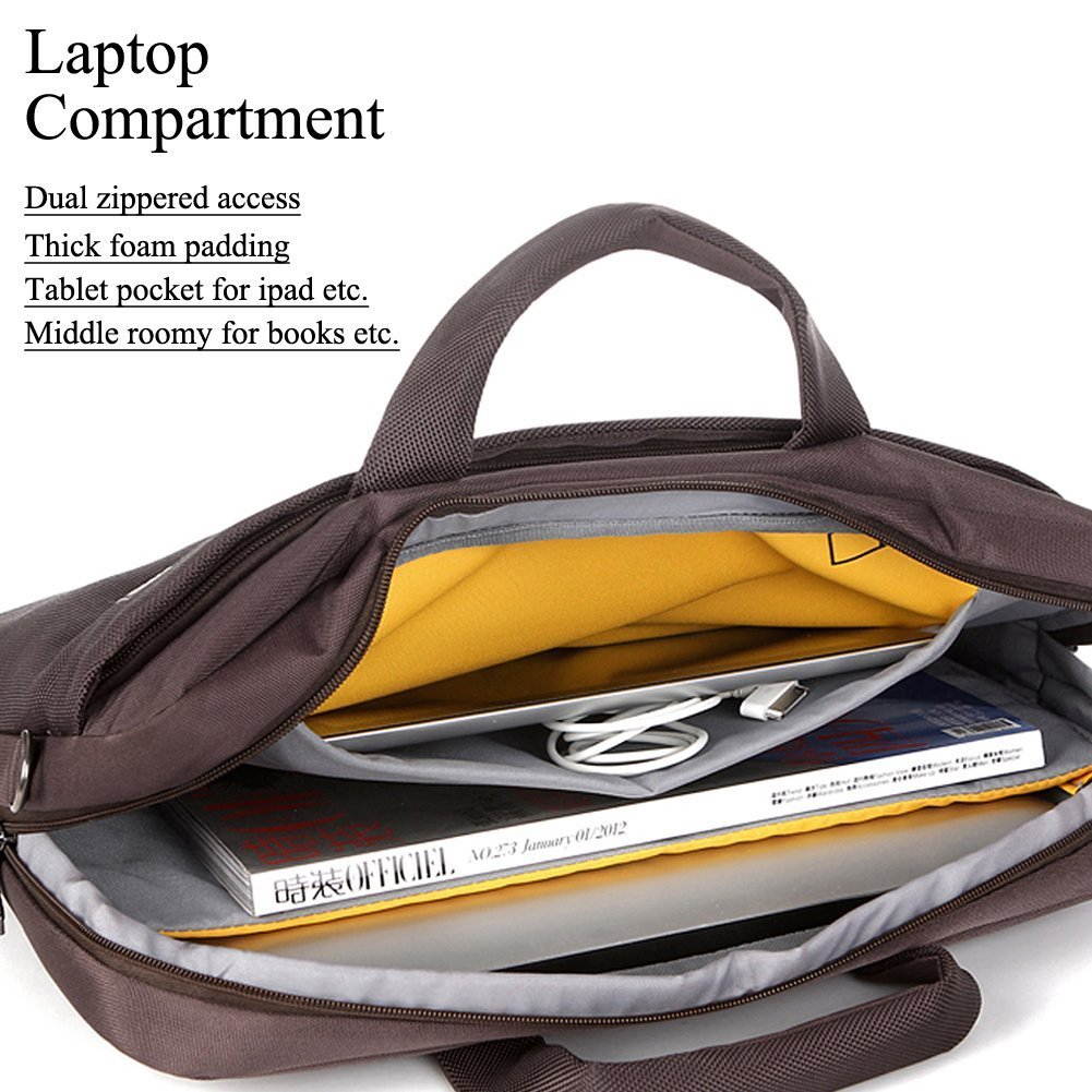 Wellhouse 15.6 Inch Laptop Bags, Business Shoulder Bags Handbags Carrying Bags Laptop Cases Notebook Cases with Suitcase/Luggage Back Belt For 15.6 inch HP Dell Sony Laptop Notebook Computer Macbook