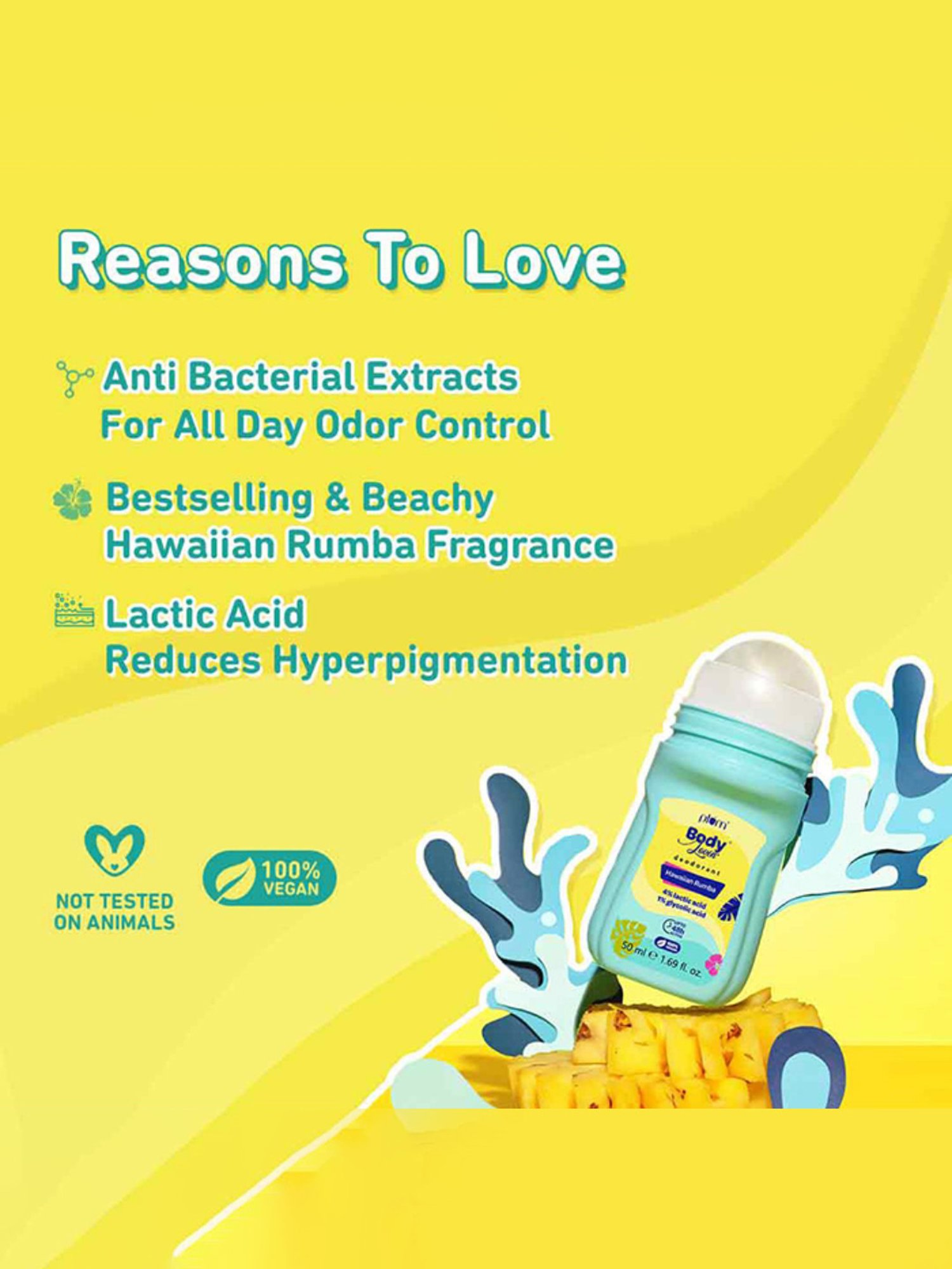 Plum BodyLovin' Hawaiian Rumba Deodorant Roll On - 50 ml