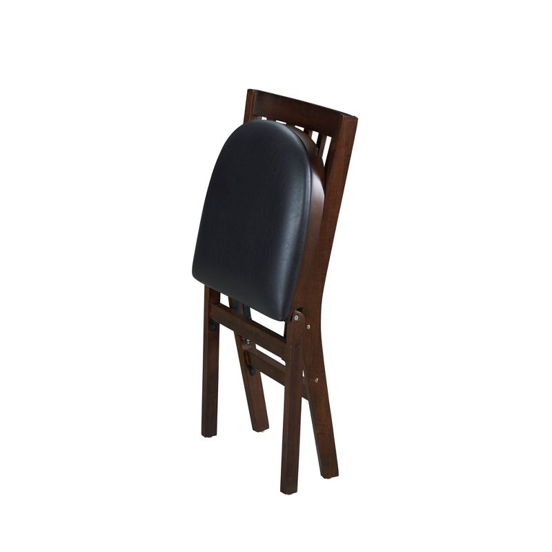 Set of 2 School House Folding Chair Espresso Brown - Stakmore