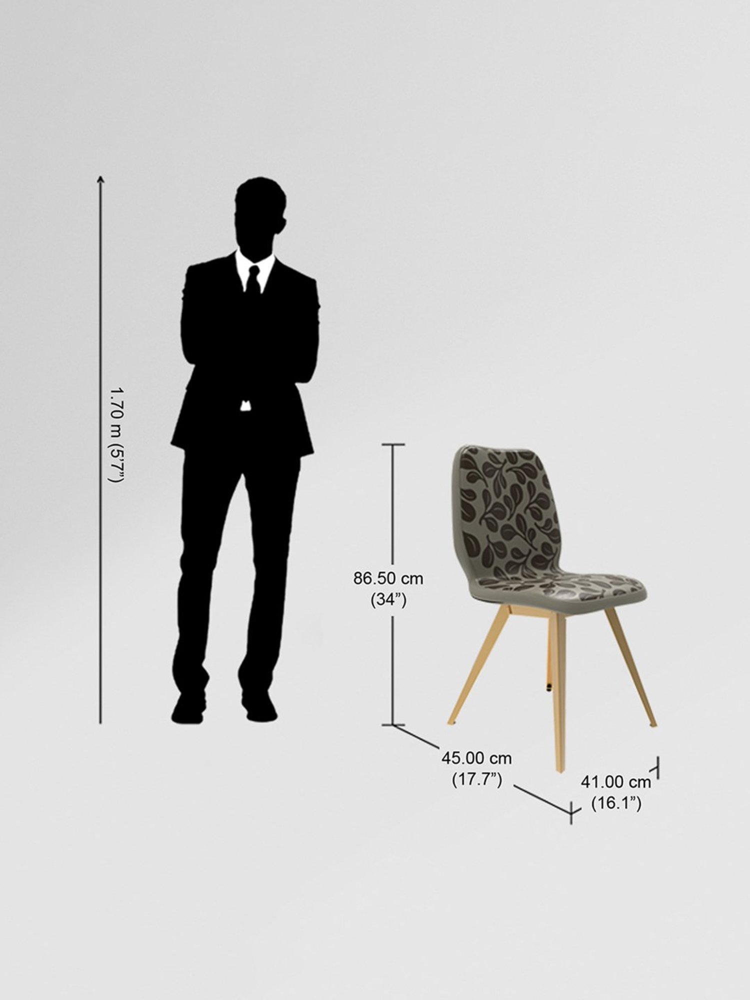 Durian Elanor Modern Brown & Beige Premium Leatherette Dining Chair