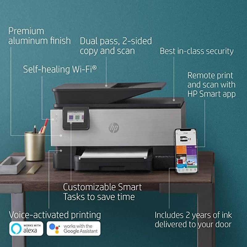 OfficeJet Pro Premier All-in-One Wireless Printer - includes 2 Years of Ink Delivered, plus Smart Tasks for Smart Office Productivity, Works with Alexa (1KR54A)