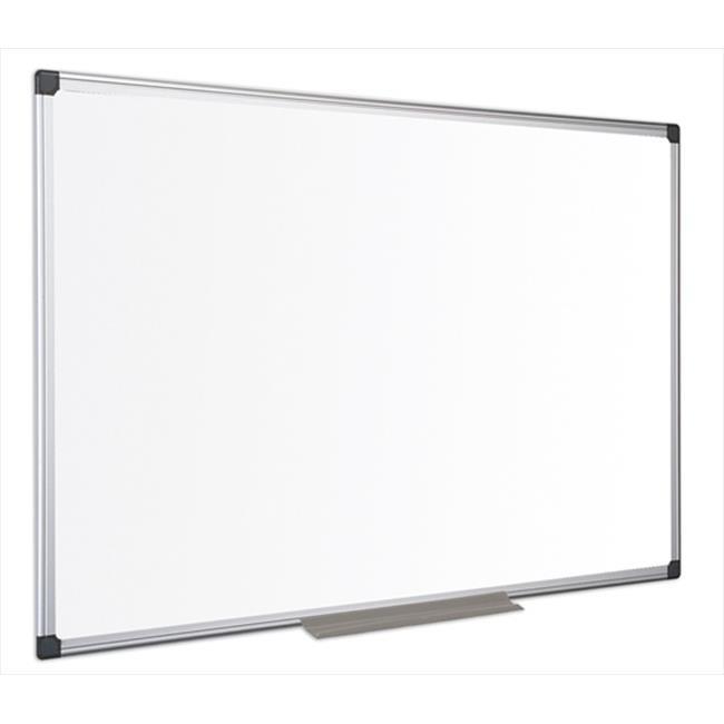 MasterVision MA2107170 Value Lacquered Steel Magnetic Dry Erase Board, 48 X 96, White, Aluminum Frame