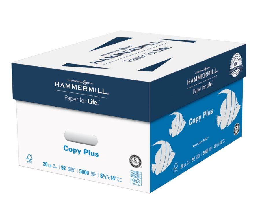 Hammermill Copy Plus 8.5" x 14" Copy Paper 20 lbs 92 Brightness 500/Ream 122564