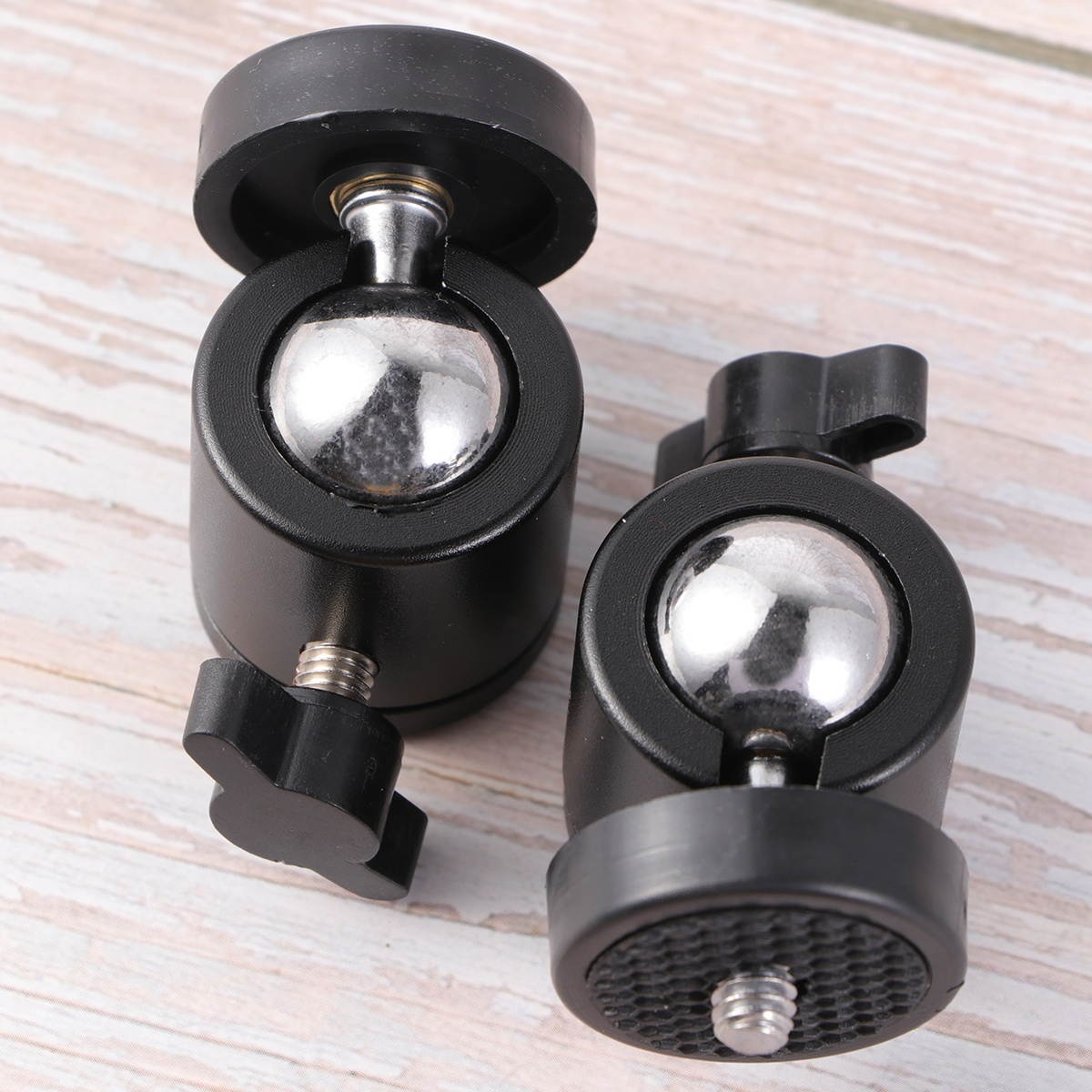 2 Pcs 360 Degrees Mini Tripod Head Tripod Ball Head 1/4" Threaded Camera Tripod Holder