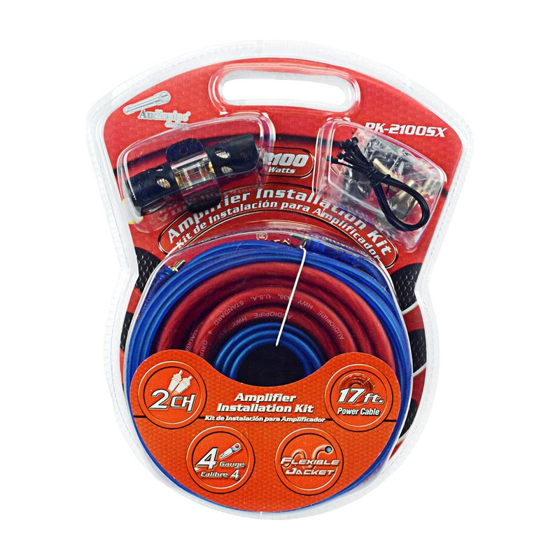 Taramps 900234 TW SLAVE Car Audio Dual Output Wireless Receptor Digital Transmitter with Audiopipe PK-2100SX Amplifier Installation Kit