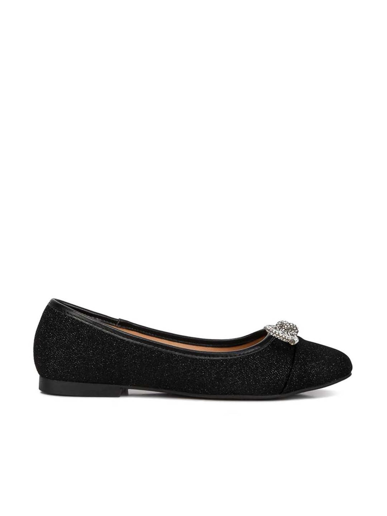 London Rag Women's Black Flat Ballets