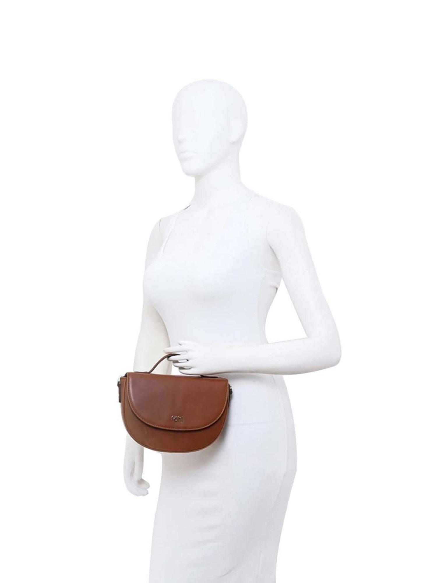 Tohl Swinton Tan Solid Medium Handbag