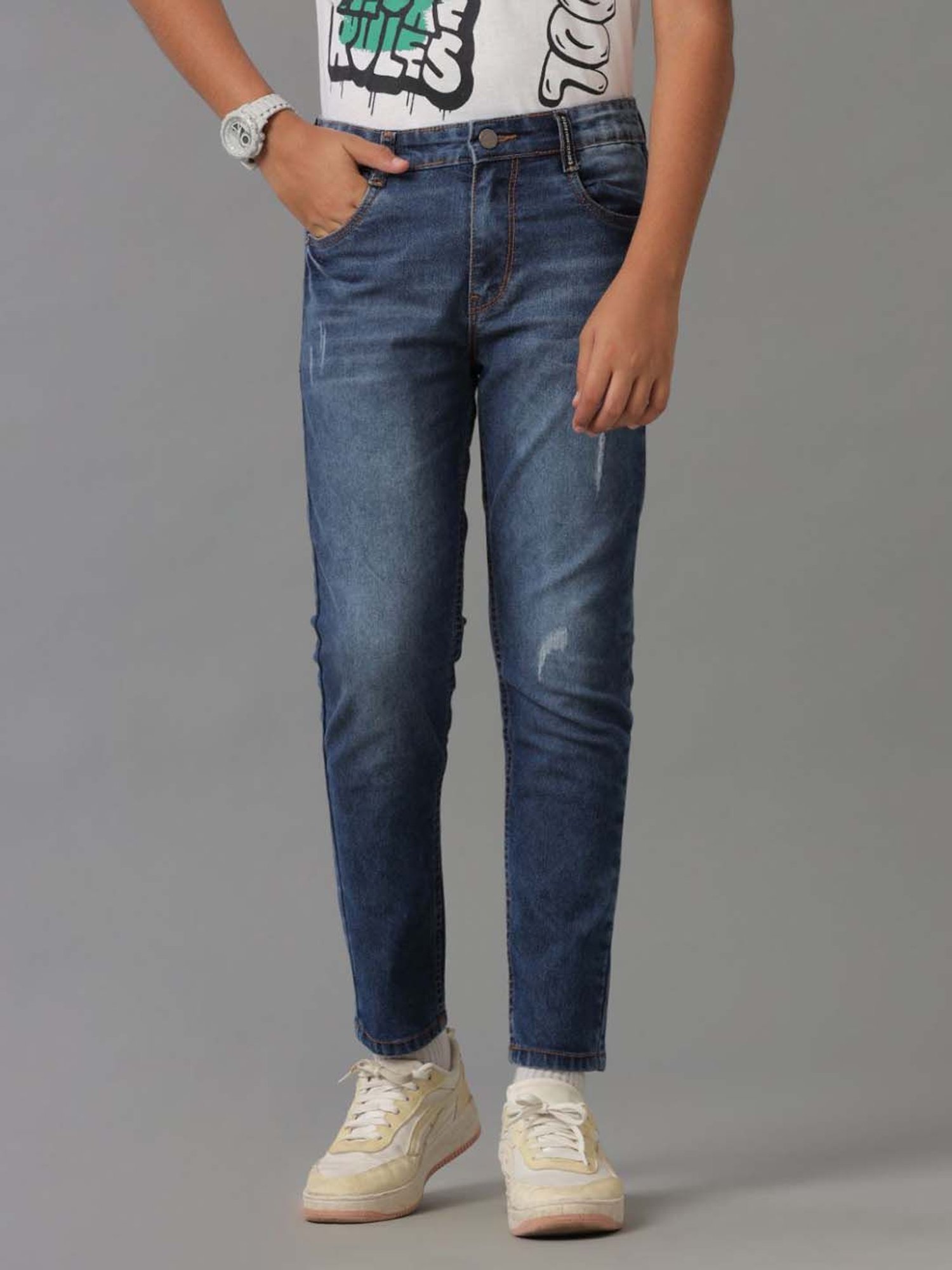 Under Fourteen Only Kids Dark Blue Slim Fit Jeans