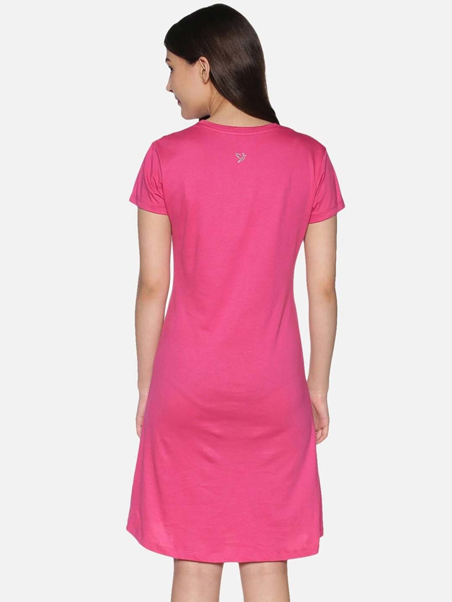 TWIN BIRDS Pink Printed Sleep Tee