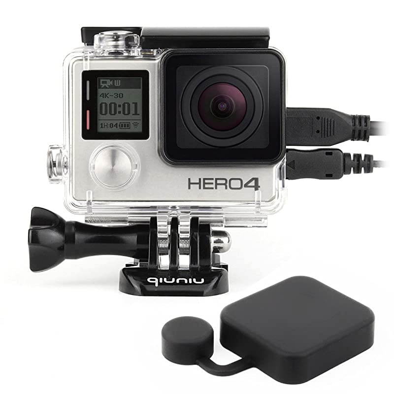 Open Protective Skeleton Housing Case with LCD Touch Backdoor for GoPro Hero 4, GoPro Hero 3, and GoPro Hero 3+ - Transparent Clear