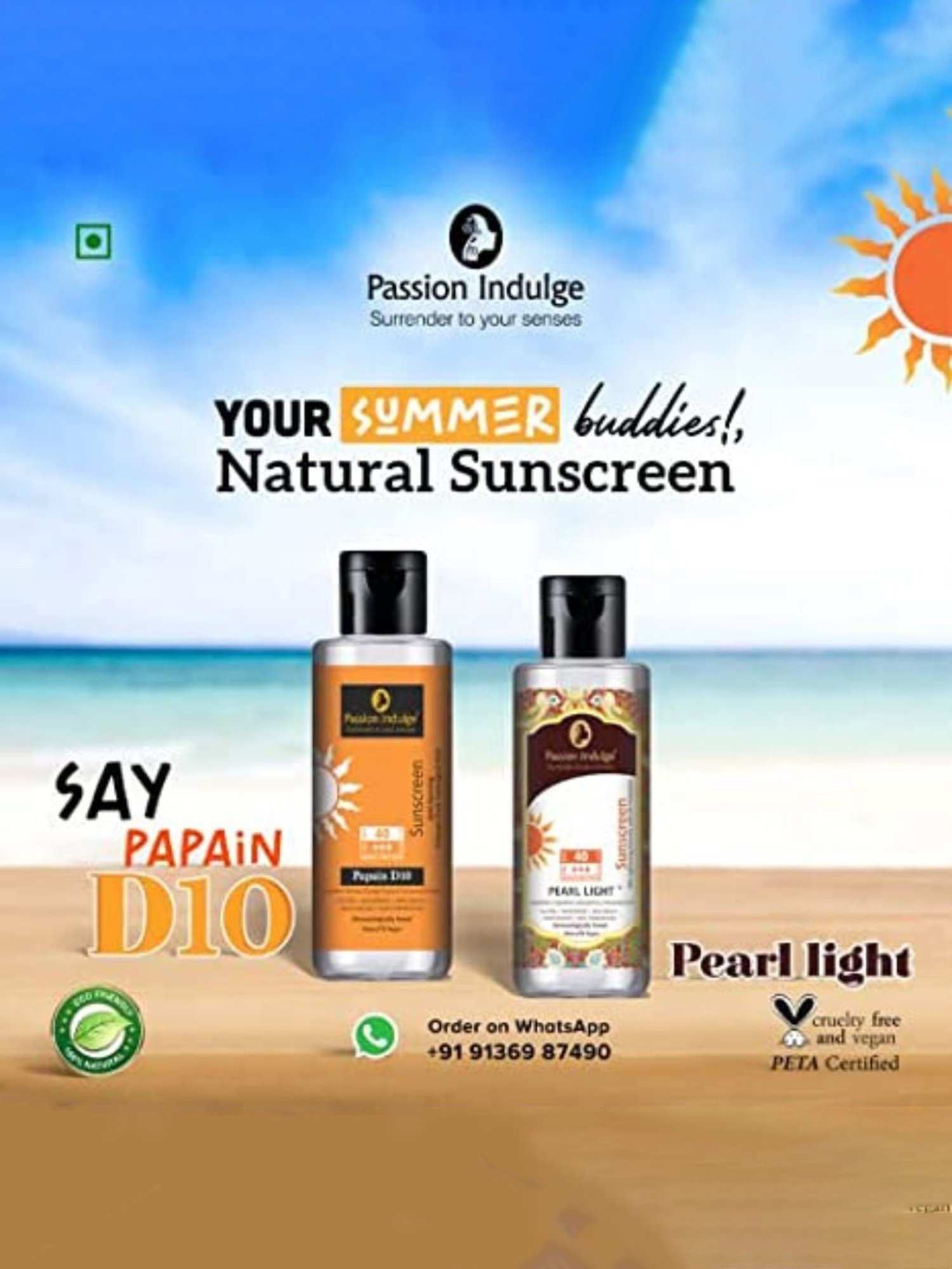 Passion Indulge Pearl Light Natural Sunscreen - 100 gm