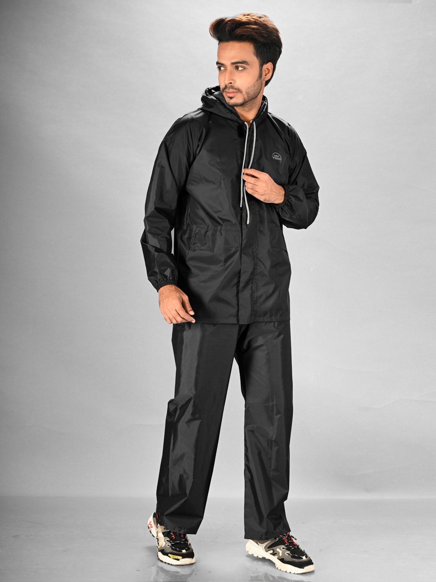 Wildcraft Red & Maroon Regular Fit Colour Block Rainwear Jacket