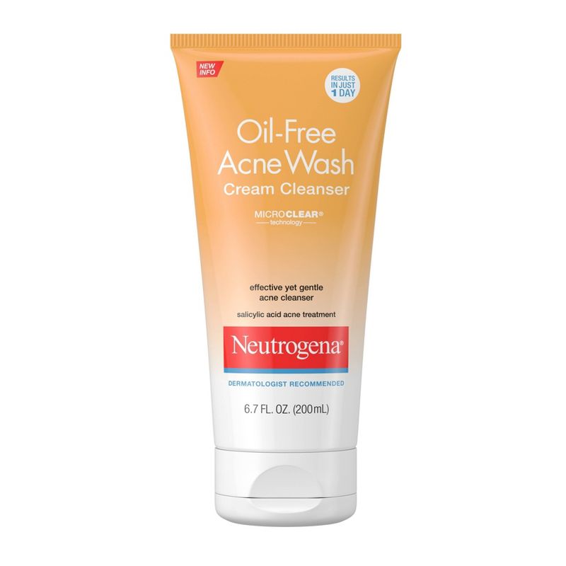Neutrogena Oil-Free Acne Face Wash Cream Cleanser - 6.7 fl oz