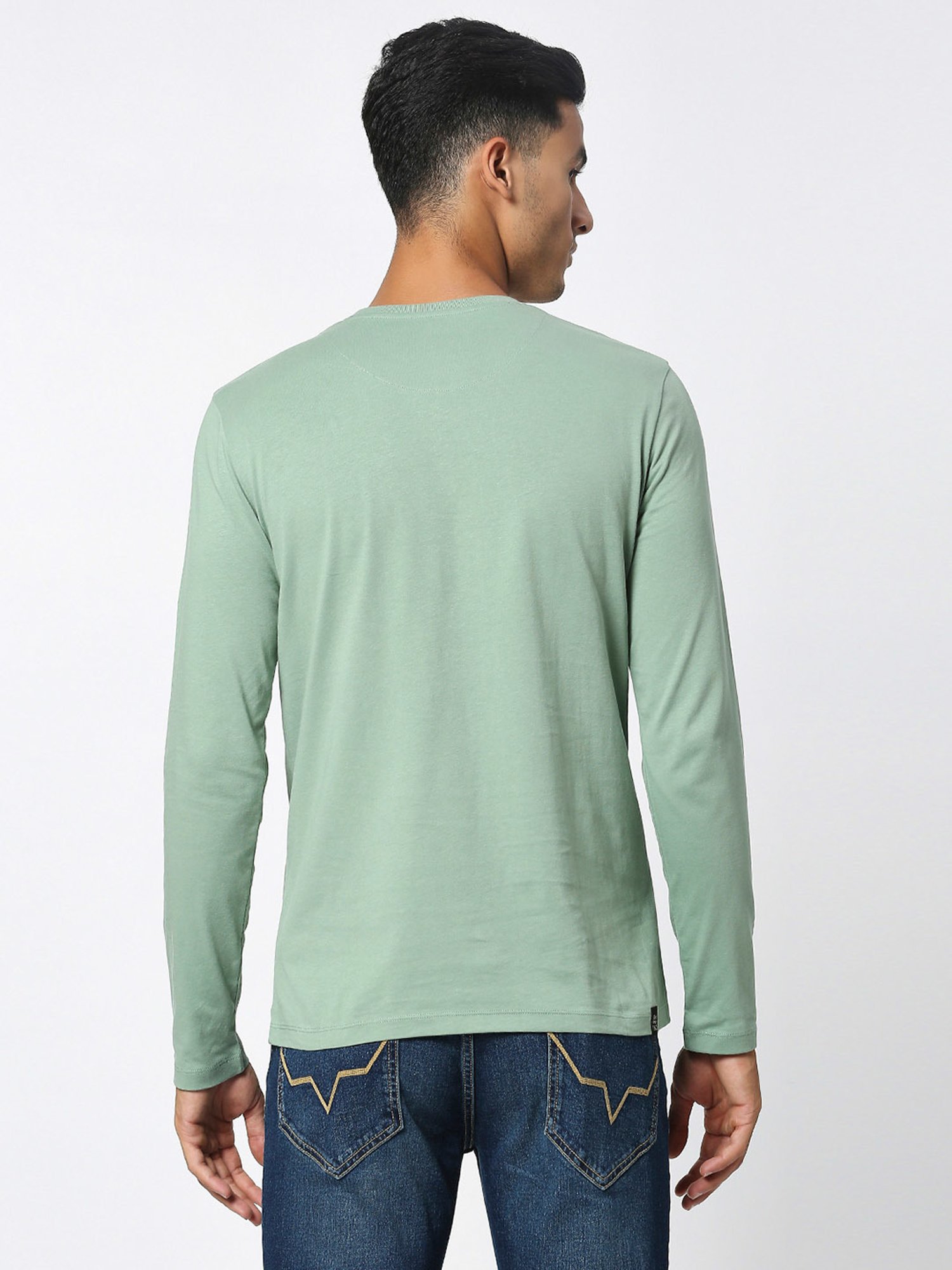 Being Human Mint Green Regular Fit Graphic Print Crew T-Shirt