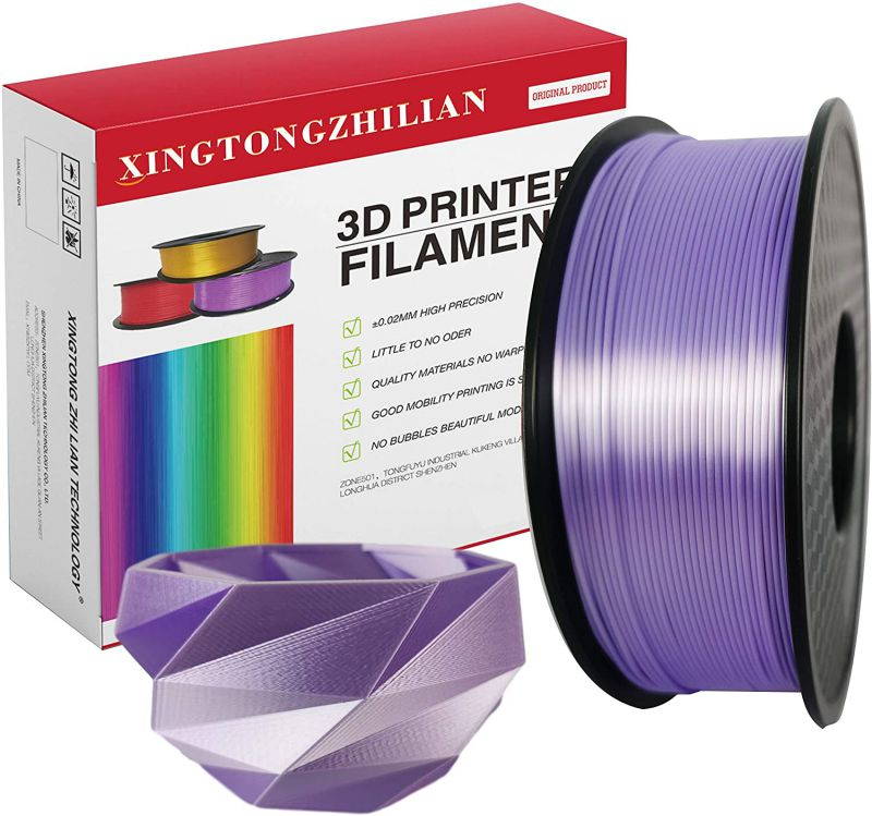XTZL3D | Silk PLA Filament for 3D Printer, Sky Purple,1kg, 1.75mm