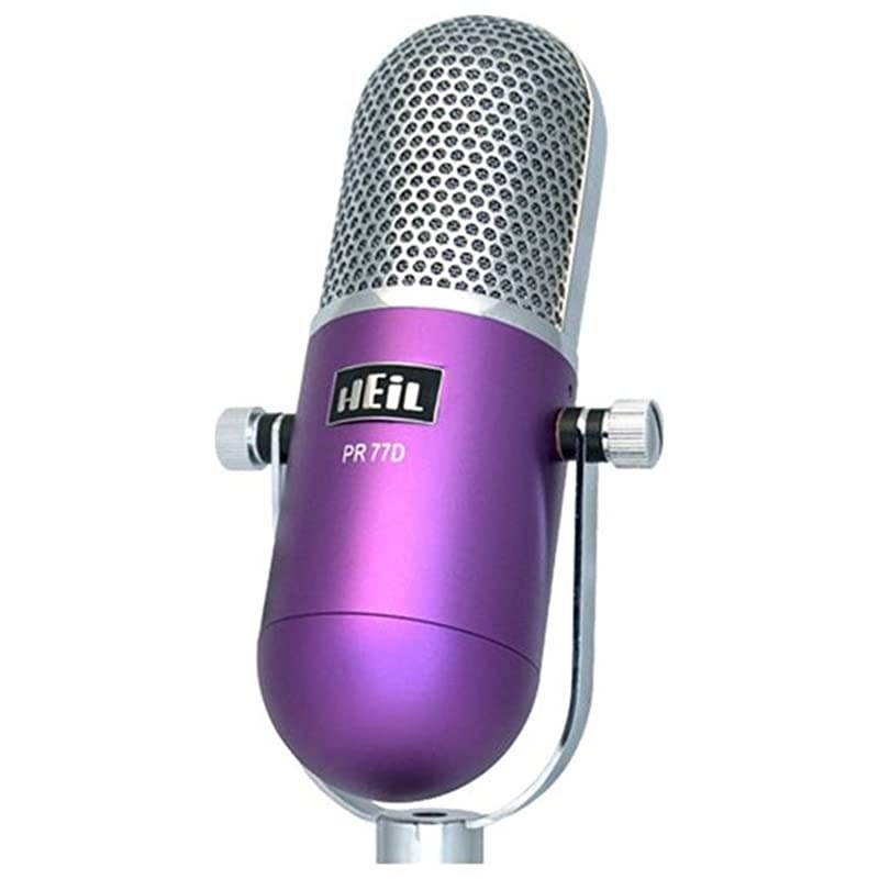 PR77D Purple Deco Pro Cardioid Dynamic Microphone Bundle w/Cable